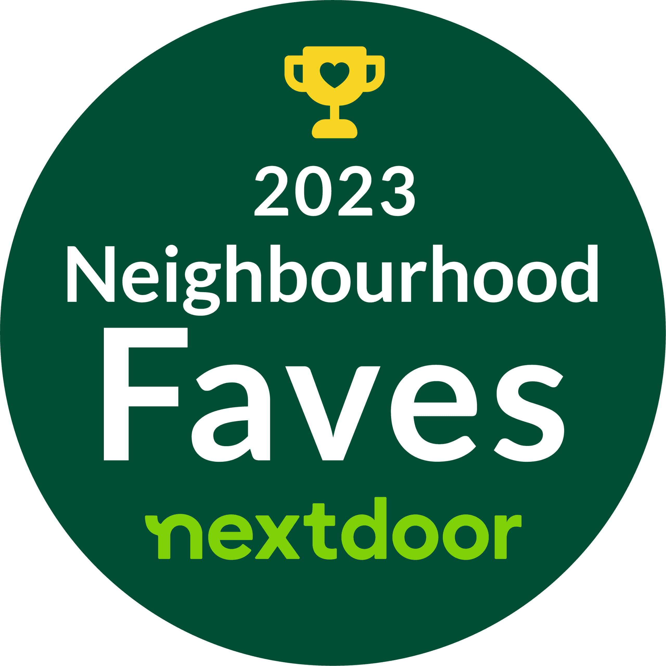 2023 Nextdoor Neighbourhood Faves badge — Bison Plumbing, Warren MI