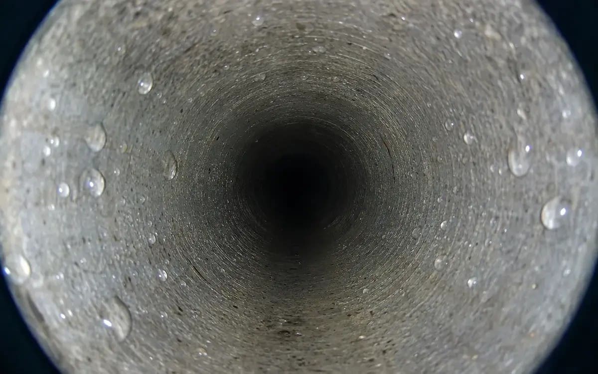Commercial drain after 4,000 PSI hydro jetting — full diameter restored, Troy MI